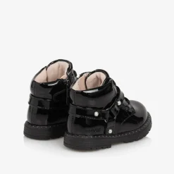 Mayoral Boots|Boots*Girls Black Patent Faux Leather Boots