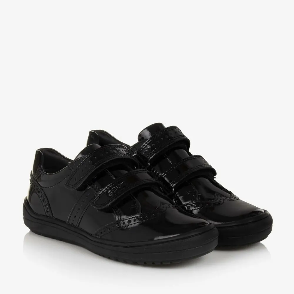 Geox Trainers|School Shoes*Girls Black Patent Leather Trainers