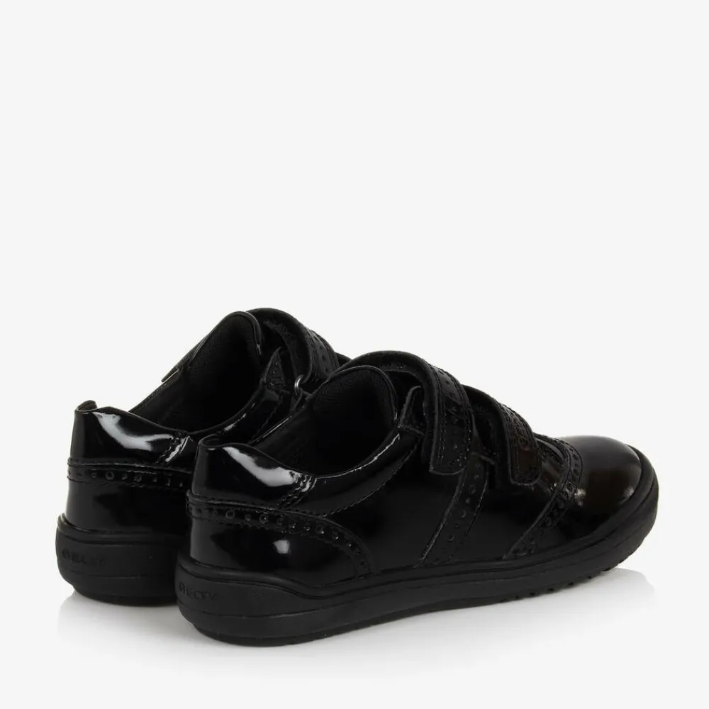 Geox Trainers|School Shoes*Girls Black Patent Leather Trainers
