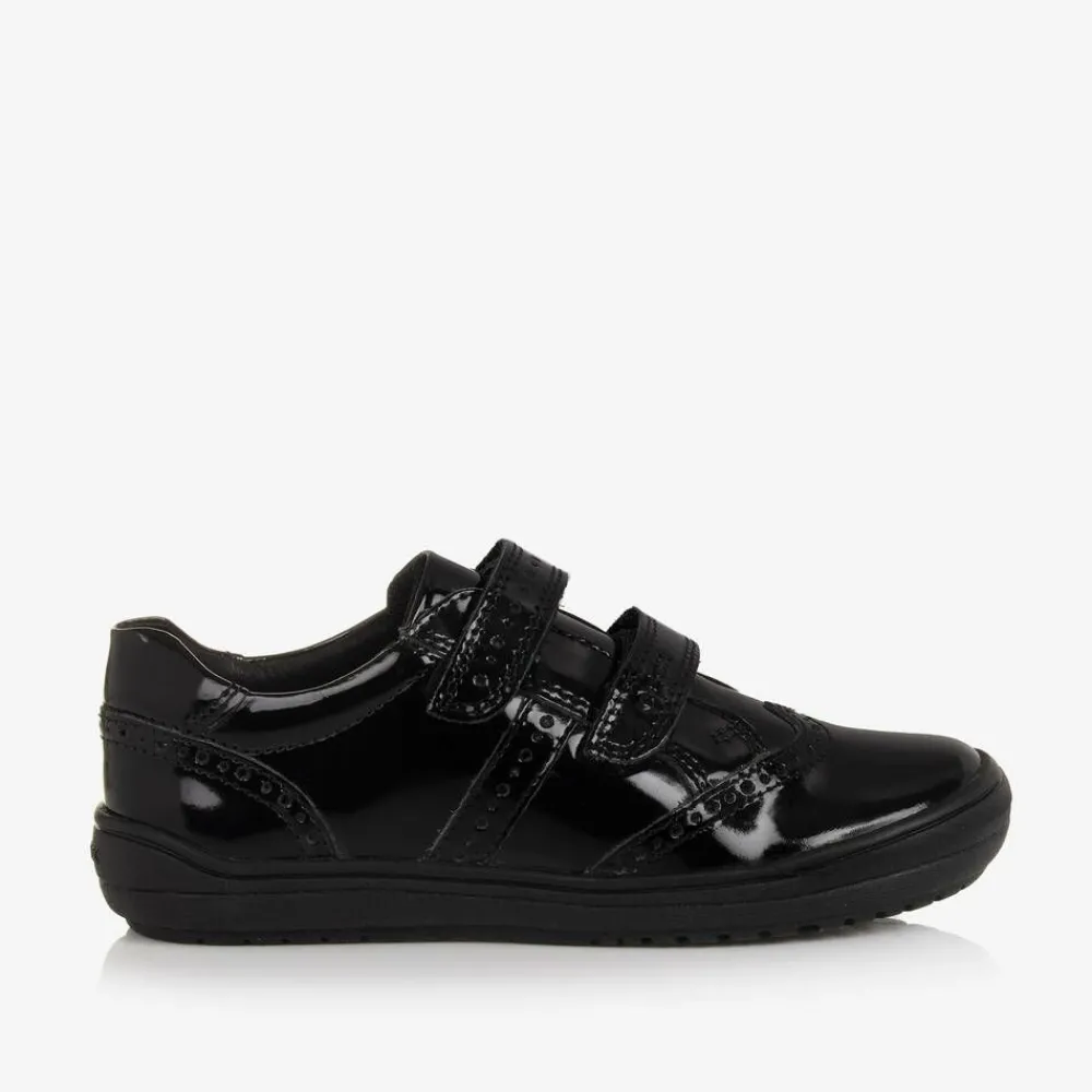 Geox Trainers|School Shoes*Girls Black Patent Leather Trainers