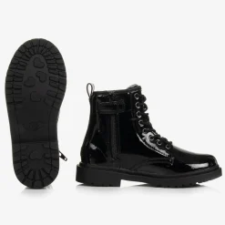 Lelli Kelly School Shoes*Girls Black Patent Leather Ankle Boots