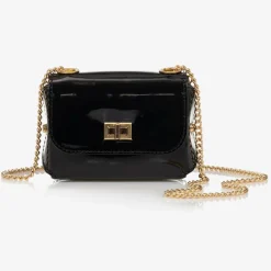 Zaccone Bags*Girls Black Patent Leather Bag (12cm)