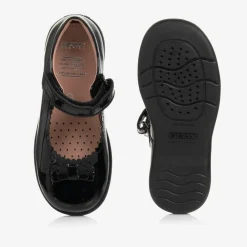 Geox School Shoes*Girls Black Patent Leather Pumps