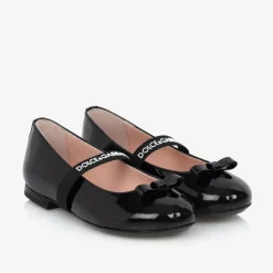 Dolce amp; Gabbana Pumps & Ballerinas|Pumps & Ballerinas*Girls Black Patent Leather Ballerina Flats