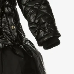 Caramelo Kids Coats & Jackets*Girls Black Quilted Hooded Coat