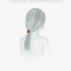 David Charles Hair Accessories*Girls Black Rose Hair Elastic (4cm)