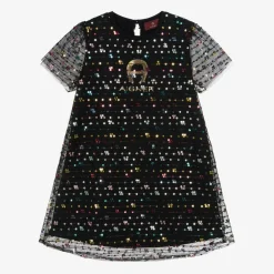 AIGNER Dresses*Girls Black Sequinned Tulle Dress