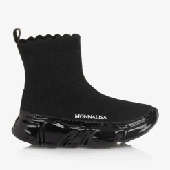 Monnalisa Trainers|Trainers*Girls Black Sock Trainers