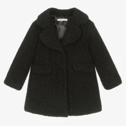 Balloon Chic Coats & Jackets*Girls Black Sparkly Bouclé Coat