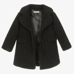 Balloon Chic Coats & Jackets*Girls Black Sparkly Bouclé Coat