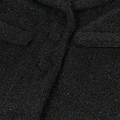 Balloon Chic Coats & Jackets*Girls Black Sparkly Bouclé Coat
