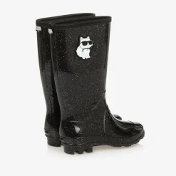 KARL LAGERFELD KIDS Rain Boots|Rain Boots*Girls Black Sparkly Rain Boots