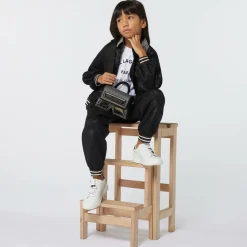 KARL LAGERFELD KIDS Tops*Girls Black Sparkly Zip-Up Top