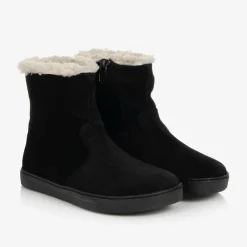 Birkenstock Boots*Girls Black Suede Leather Boots