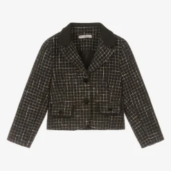Piccola Speranza Coats & Jackets*Girls Black Tweed Blazer