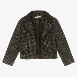 Piccola Speranza Coats & Jackets*Girls Black Tweed Blazer