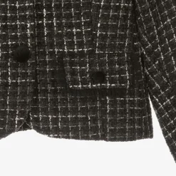 Piccola Speranza Coats & Jackets*Girls Black Tweed Blazer