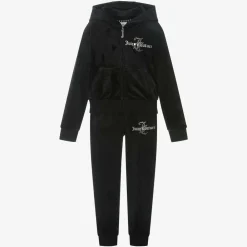 Juicy Couture Tracksuits*Girls Black Velour Tracksuit