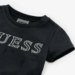Guess Tops*Girls Black Velour T-Shirt