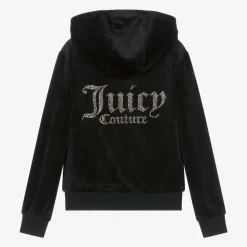 Juicy Couture Tops*Girls Black Velour Zip-Up Top