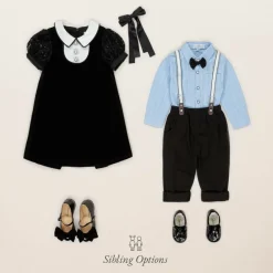 Childrensalon Occasions Dresses*Girls Black Velvet & Lace Dress