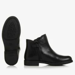 Geox Boots|Boots*Girls Black Waterproof Leather Boots