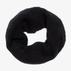 Jamiks Scarves*Girls Black Wool & Cashmere Snood