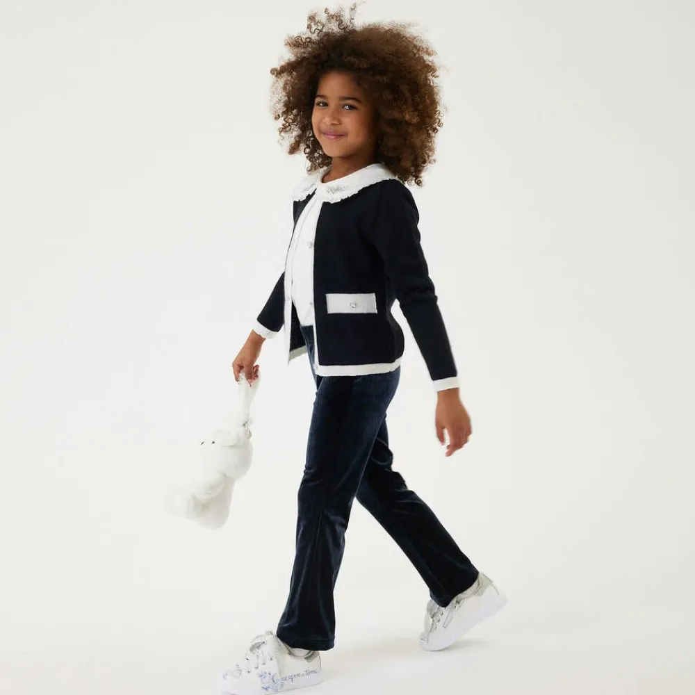 Monnalisa Tops*Girls Black Wool Cardigan