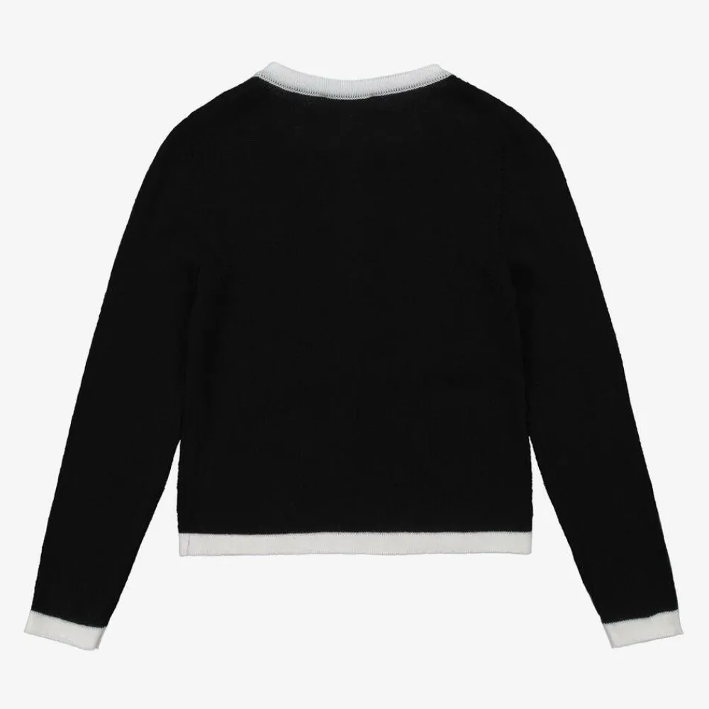 Monnalisa Tops*Girls Black Wool Cardigan