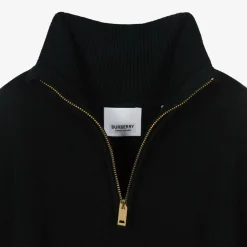 Burberry Coats & Jackets*Girls Black Wool Icon Stripe Cape