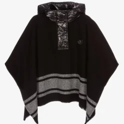 Moncler Enfant Coats & Jackets*Girls Black Wool Poncho