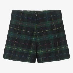 Abel amp; Lula Shorts*Girls Blue & Green Tartan Viscose Shorts