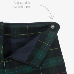 Abel amp; Lula Shorts*Girls Blue & Green Tartan Viscose Shorts