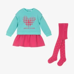 Agatha Ruiz de la Prada Outfit Sets*Girls Blue & Pink Cotton Skirt Set