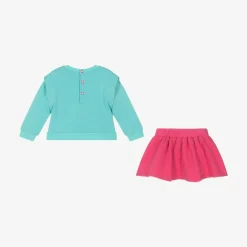 Agatha Ruiz de la Prada Outfit Sets*Girls Blue & Pink Cotton Skirt Set