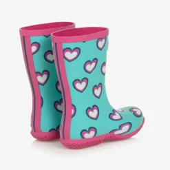 Hatley Rain Boots|Rain Boots*Girls Blue & Pink Heart Rain Boots