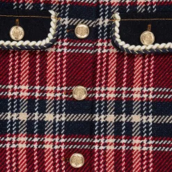Abel amp; Lula Coats & Jackets*Girls Blue & Red Tartan Tweed Jacket