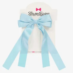 Bowtique London Hair Accessories*Girls Blue Bow Hair Clip (12cm)