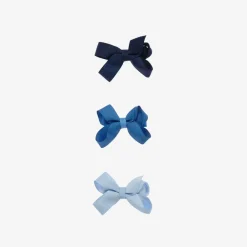 Bowtique London Hair Accessories*Girls Blue Bow Hair Clips (3 Pack)