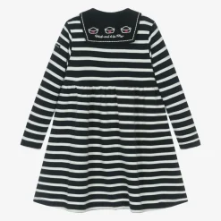 Week-end à la mer Dresses*Girls Blue Breton Stripe Cotton Sailor Dress