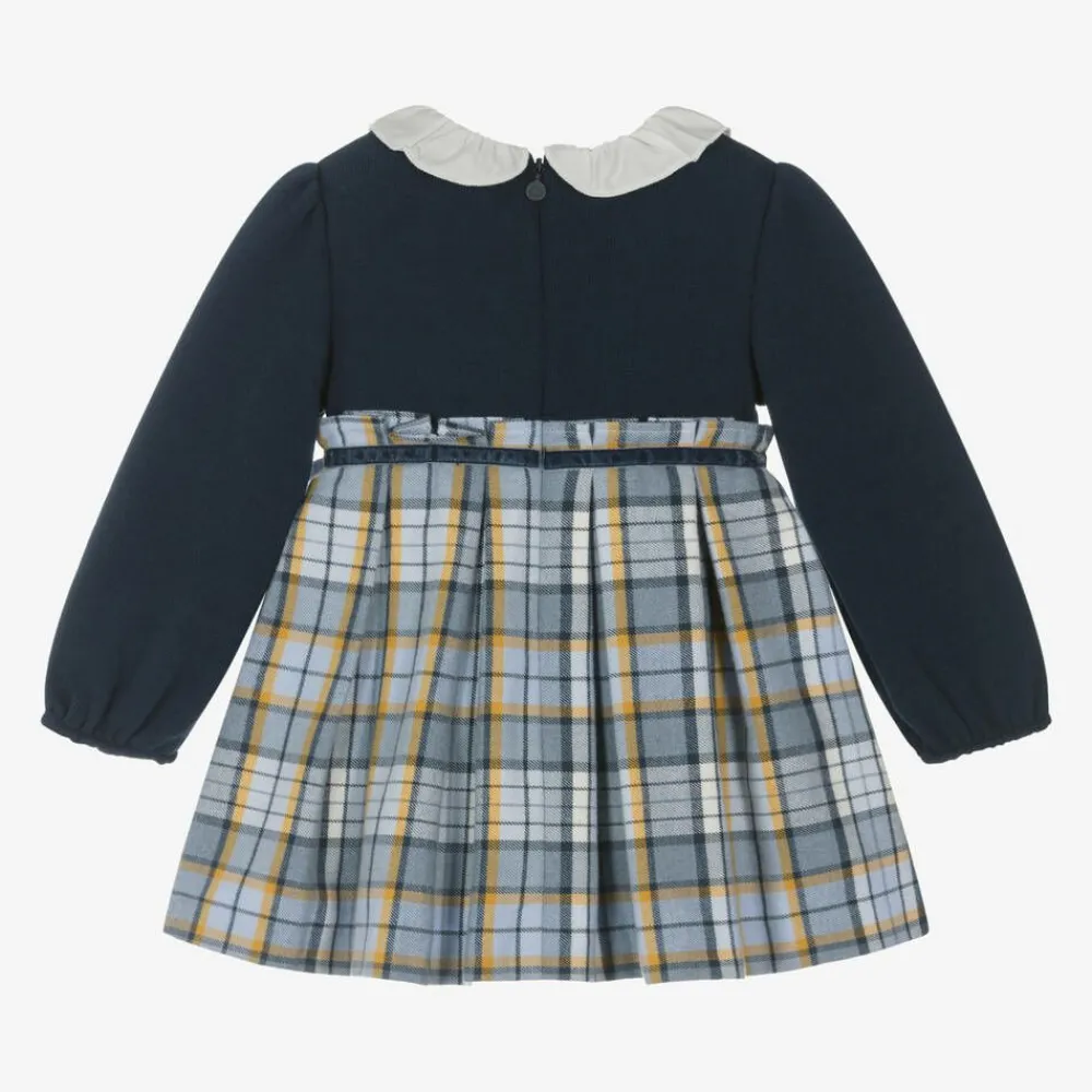 Mayoral Dresses*Girls Blue Check Dress