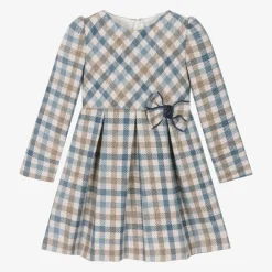 Mayoral Dresses*Girls Blue Check Dress