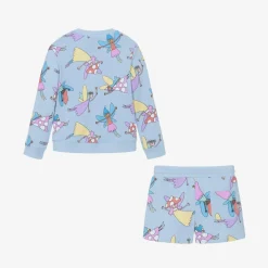 Stella McCartney Kids Outfit Sets*Girls Blue Cotton Fairies Shorts Set