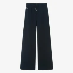 Lacoste Trousers*Girls Blue Cotton Wide Leg Joggers