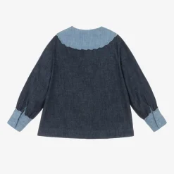 Stella McCartney Kids Tops*Girls Blue Denim & Chambray Blouse