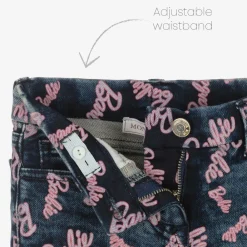 Monnalisa Trousers*Girls Blue Denim Barbie Print Jeans