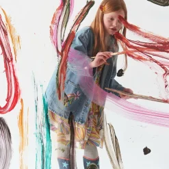 Stella McCartney Kids Coats & Jackets*Girls Blue Denim Embroidered Jacket