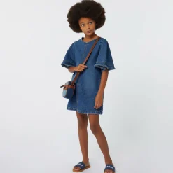 Chloé Sliders|Sliders*Girls Blue Denim Sliders