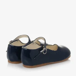 Sevva Bar Shoes|Bar Shoes*Girls Blue Faux Patent Leather Shoes