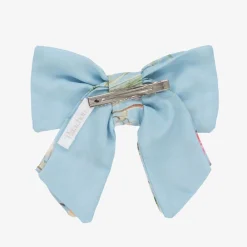 Patachou Hair Accessories*Girls Blue Floral Bow Hair Clip (14cm)